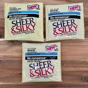 NIP Vintage No nonsense Nude Medium To Tall Ultra Sense Sheer & Silky Panty Hose